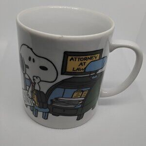 Vintage Pottery Peanuts Character Mug White Ceramic